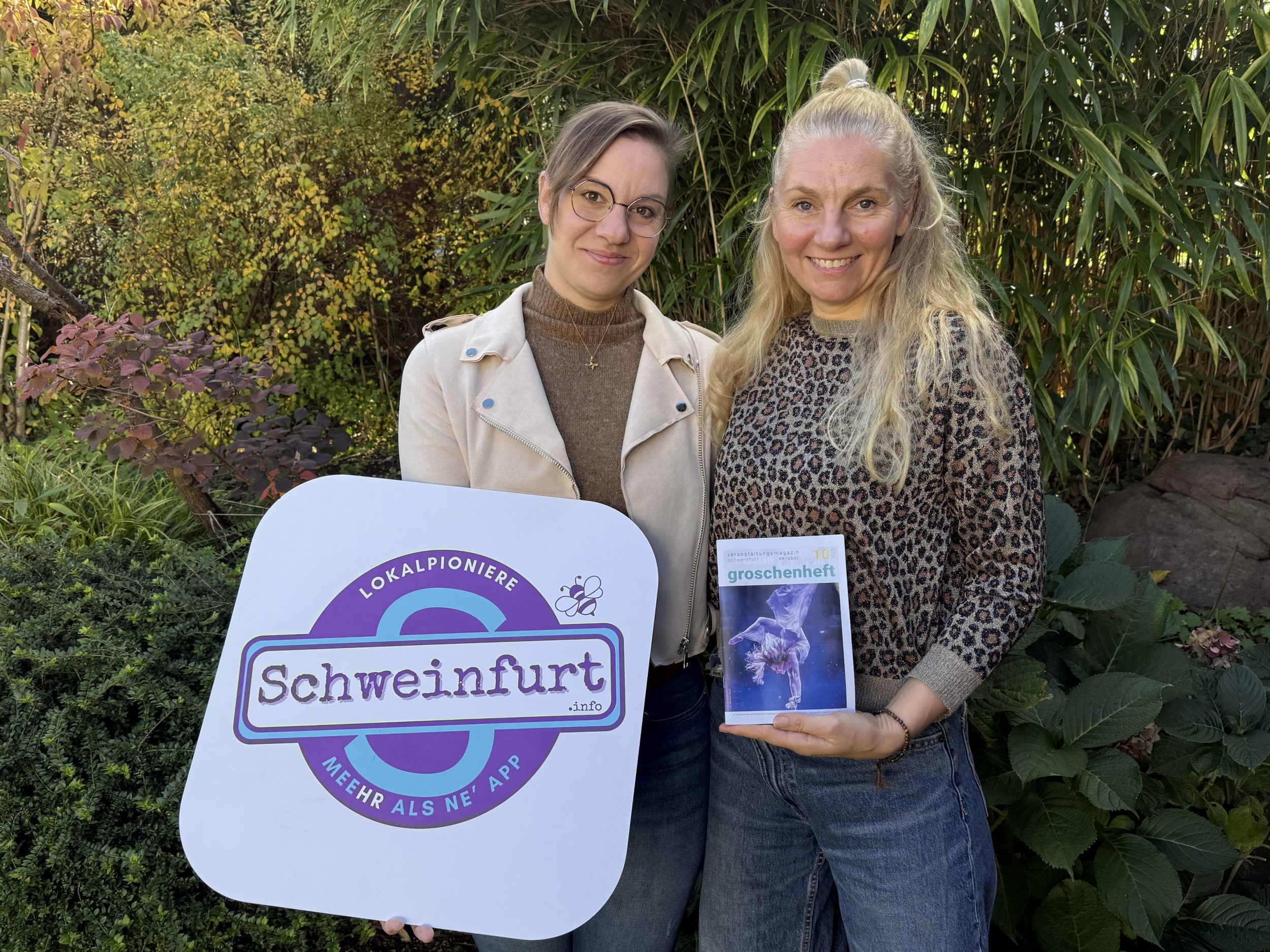 Katharina Riedel (Schweinfurt.Info – meeehr als ne App!) und Alexandra Decker (Groschenheft)